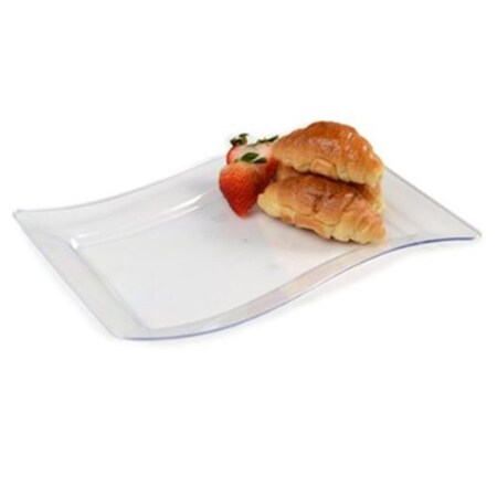 Fineline Settings Clear Rectangle Salad Plate 1406-CL
